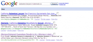 Google Search Result: asbestos lawyers in alameda ca